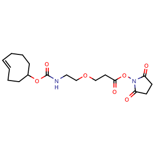 Chemical structure of (4E)-TCO-PEG1-NHS ester , AChemBlock AD287054