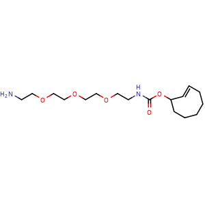 Chemical structure of (2E)-TCO-PEG3-amine , AChemBlock AD287056