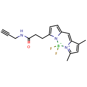 Chemical structure of BDP FL alkyne , CAS 302795-84-2, AChemBlock AD287062