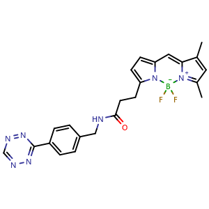 Chemical structure of BDP FL tetrazine , CAS 1225194-70-6, AChemBlock AD287064
