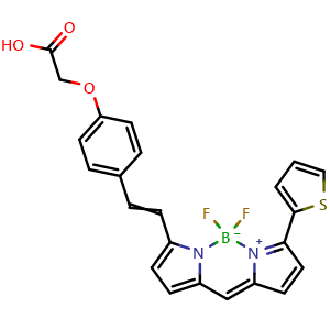 Chemical structure of BODIPY 630/650 carboxylic acid , CAS 2183512-02-7, AChemBlock AD287066