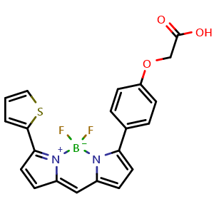 Chemical structure of BODIPY TR carboxylic acid , CAS 150152-64-0, AChemBlock AD287067