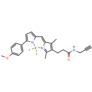 Chemical structure of BDP TMR alkyne , CAS 2006345-32-8, AChemBlock AD287072