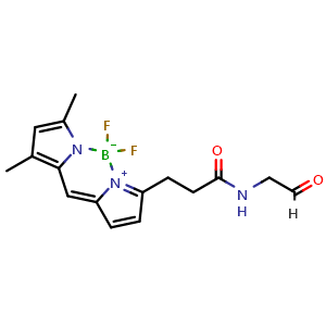 Chemical structure of BODIPY aminoacetaldehyde , CAS 247069-94-9, AChemBlock AD287074