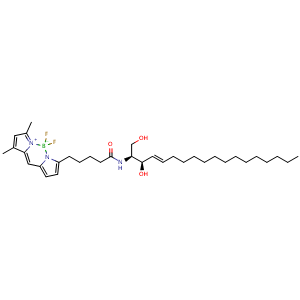 Chemical structure of BODIPY FL C5-ceramide , AChemBlock AD287075
