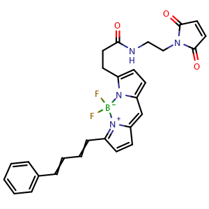 Chemical structure of BDP 581/591 maleimide , CAS 2183473-29-0, AChemBlock AD287078
