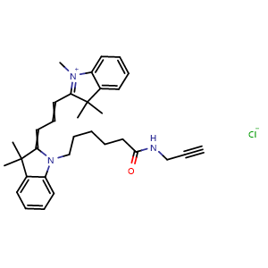 Chemical structure of Cyanine3 alkyne , AChemBlock AD287087