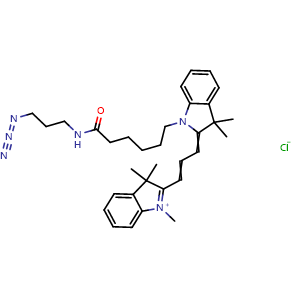 Chemical structure of Cyanine3 azide , CAS 1167421-28-4, AChemBlock AD287088