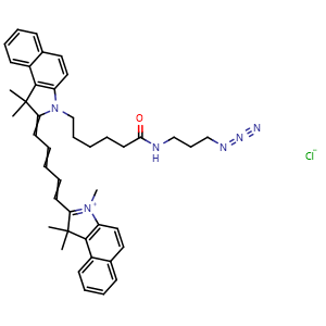 Chemical structure of Cyanine5.5 azide , CAS 1557136-25-0, AChemBlock AD287090