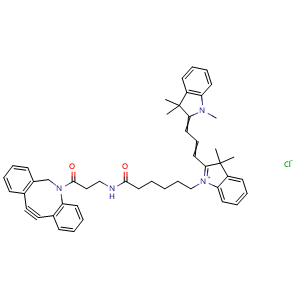 Chemical structure of Cyanine3 DBCO , AChemBlock AD287093