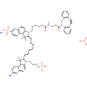 Chemical structure of DiSulfo-ICG-DBCO , AChemBlock AD287098
