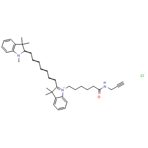 Chemical structure of Cyanine7 alkyne , AChemBlock AD287102