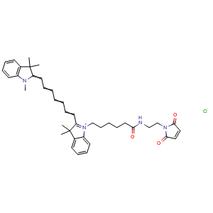 Chemical structure of Cyanine7 maleimide , AChemBlock AD287109