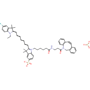 Chemical structure of DiSulfo-Cy7 DBCO , AChemBlock AD287110