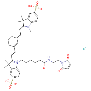 Chemical structure of DiSulfo-Cy7 maleimide (potassium salt) , CAS 2183440-60-8, AChemBlock AD287122