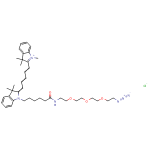 Chemical structure of Cyanine5-PEG3-azide , AChemBlock AD287123