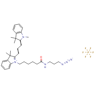 Chemical structure of Cyanine3 azide (PF6) , AChemBlock AD287131