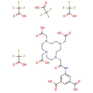 Chemical structure of Isophthalic acid-DOTA (TFA salt) , AChemBlock AD287140