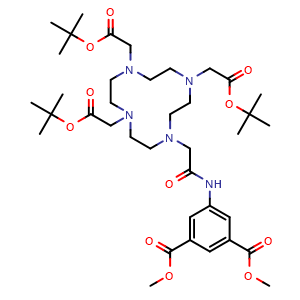 Chemical structure of Dimethyl isophthalate-[DOTA-(COOt-Bu)3] , CAS 1345034-50-5, AChemBlock AD287144