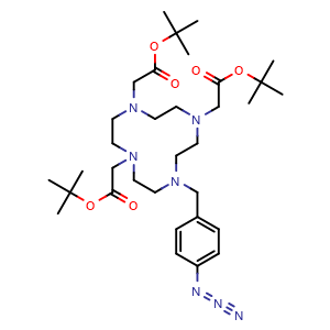 Chemical structure of DOTA-(COOt-Bu)3-CH2-Ph-azide , CAS 1777804-45-1, AChemBlock AD287145