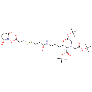 Chemical structure of tBuO3-NTA-SS-NHS , AChemBlock AD287148