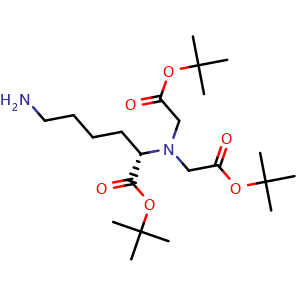 Chemical structure of N-(5-Amino-1-carboxypentyl)iminodiacetic acid tri-t-butyl ester , CAS 205379-08-4, AChemBlock AD287149