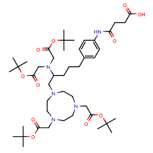 Chemical structure of 3p-C-NETA-oxa-(tBu)-butanoic acid , CAS 2843631-76-3, AChemBlock AD287158