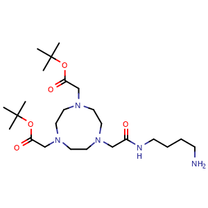 Chemical structure of NOTA-(COOt-Bu)2-C4-NH2 , AChemBlock AD287159