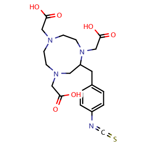 Chemical structure of NOTA-p-NCS-Bn , CAS 147597-66-8, AChemBlock AD287169
