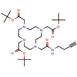 Chemical structure of DOTA-(COOt-Bu)3-butyne , CAS 2125661-54-1, AChemBlock AD287170