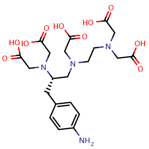 Chemical structure of p-NH2-Bn-DTPA , CAS 102650-29-3, AChemBlock AD287176