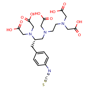 Chemical structure of p-SCN-Bn-DTPA , CAS 102650-30-6, AChemBlock AD287177