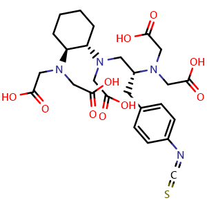 Chemical structure of p-SCN-Bn-CHX-A , CAS 157380-45-5, AChemBlock AD287179