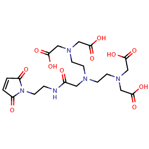 Chemical structure of Maleimido-mono-amide-DTPA , CAS 2032239-75-9, AChemBlock AD287180