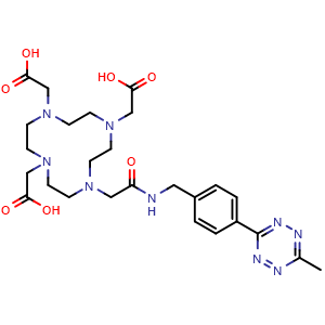 Chemical structure of DOTA-MeTz , CAS 1610950-41-8, AChemBlock AD287190