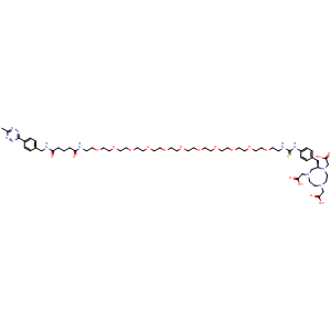 Chemical structure of MeTz-PEG11-NOTA , AChemBlock AD287192