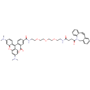 Chemical structure of 5-TAMRA-PEG3-DBCO , CAS 1808119-24-5, AChemBlock AD287206