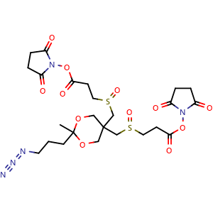 Chemical structure of Azide-A-DSBSO crosslinker , CAS 1704097-02-8, AChemBlock AD287209