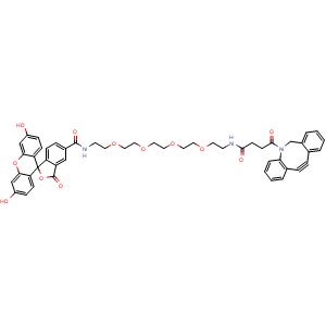 Chemical structure of 5-FAM-PEG4-DBCO , AChemBlock AD287225