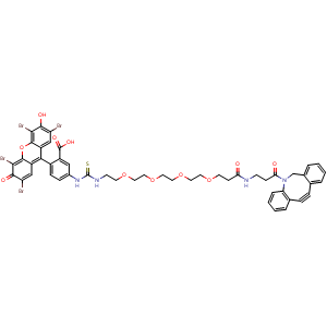 Chemical structure of DBCO-PEG4-EY , AChemBlock AD287232