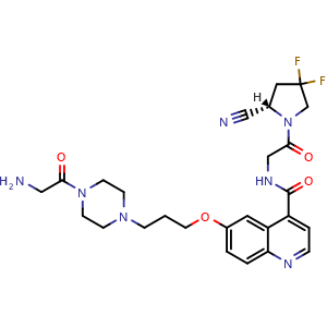 Chemical structure of FAPI-4-NH2 , AChemBlock AD287237