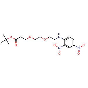 Chemical structure of DNP-PEG2-COOtBu , AChemBlock AD287257