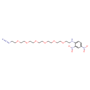 Chemical structure of DNP-PEG6-N3 , AChemBlock AD287264