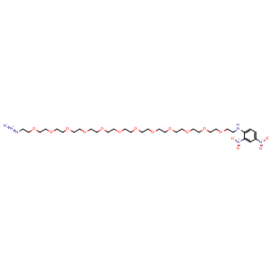 Chemical structure of DNP-PEG12-N3 , AChemBlock AD287265