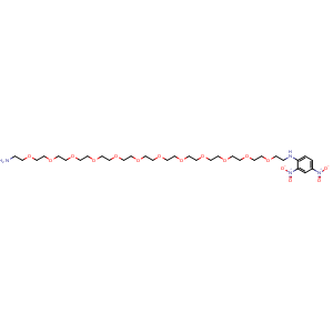 Chemical structure of DNP-PEG12-NH2 , AChemBlock AD287268