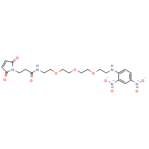 Chemical structure of Mal-amido-PEG3-DNP , AChemBlock AD287269