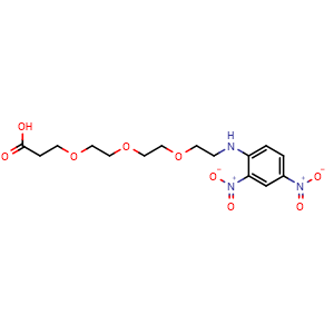 Chemical structure of DNP-PEG3-COOH , AChemBlock AD287270