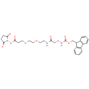 Chemical structure of Fmoc-ONH-PEG2-NHS ester , AChemBlock AD287272