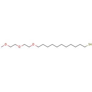 Chemical structure of m-PEG3-C11-SH , CAS 594863-55-5, AChemBlock AD287285