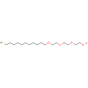 Chemical structure of m-PEG4-C11-SH , CAS 200880-89-3, AChemBlock AD287286